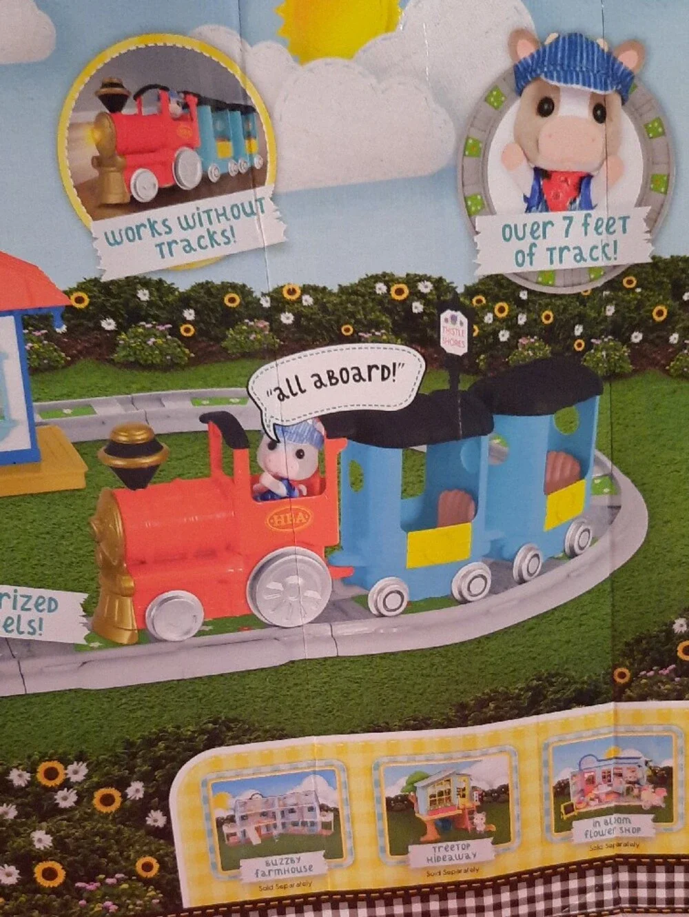 Honey Bee Acres Thistlestop Electric Train Station Set with Lights & Sounds 7ft